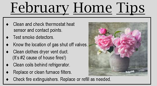 February Home Tips from A 2 Zuege Homes